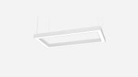 Подвесной светильник прямоугольный белый SILED CUADRA-PROF-02  520х300х50х70 (41 Вт)