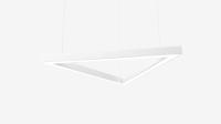 Подвесной профильный светильник треугольник белый SILED TRIGON-PROF 550х480х50х70 (39 Вт)