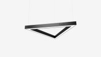 Подвесной профильный светильник треугольник черный SILED TRIGON-PROF 1490х1290х50х70 (103 Вт)