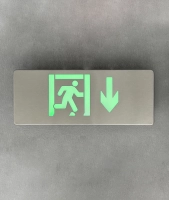 Светильник "Световой указатель", MBD-200S Е42, 220V 3W 6LED зеленых 352*138*8 2h, steel