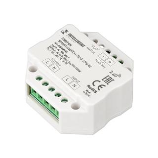 INTELLIGENT ARLIGHT Релейный модуль SMART-SWITCH-701-72-PS-IN  (230V, 1x3A, 2.4G) (IARL, IP20 Пластик, 5 лет)