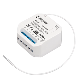 INTELLIGENT ARLIGHT Релейный модуль TY-702-72-WTI-WTO-PS-IN (230V, 2x5A, ZB, 433Mhz) (IARL, IP20 Пластик, 3 года)
