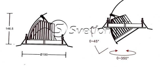 Светильник встраиваемый светодиодный, DW2230 30W