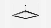 Подвесной профильный светильник ромб черный SILED ROMB-PROF 1720х990х50х70 (101 Вт)