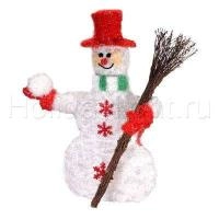 Светодиодная фигура Снеговик 1037 H80 см белый