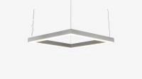 Подвесной профильный светильник ромб белый SILED ROMB-PROF 1300х760х50х70 (77 Вт)