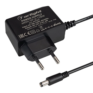 Блок питания ARDV-SP-6-12BW (12V, 0.5A, 6W) (Arlight, Адаптер, 5 лет)