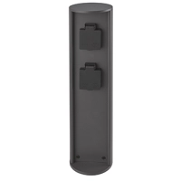 Садовая розетка, G3112-400, 2x2000W h=0.4m  IP44, черный