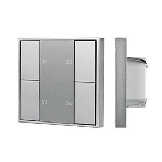 INTELLIGENT ARLIGHT Кнопочная панель DALI-201-23-1G-4SC-IN Silver (BUS, Frame) (IARL, IP20 Металл, 3 года)