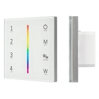 Панель Sens SMART-P45-RGBW White (230V, 4 зоны, 2.4G) (Arlight, IP20 Пластик, 5 лет) Панель Sens SMART-P45-RGBW White (230V, 4 зоны, 2.4G) (Arlight, IP20 Пластик, 5 лет)