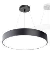 Светильник круглый линейный светодиодный  подвесной, HB0410, LED 96W 4000К диаметр 1000mm, черный