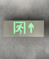 Светильник "Световой указатель", MBD-200S Е45, 220V 3W 6LED зеленых 352*138*8  2h, steel