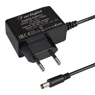 Блок питания ARDV-SP-12-12BW (12V, 1A, 12W) (Arlight, Адаптер, 5 лет)