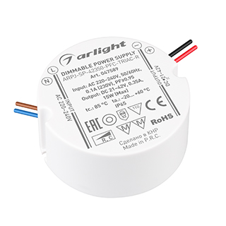 Блок питания ARPJ-SP-42350-PFC-TRIAC-R (15W, 21-42V, 350mA) (Arlight, IP65 Пластик, 5 лет)