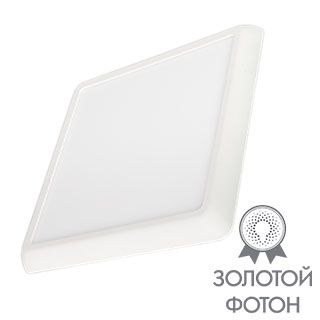 Светильник CL-FIOKK-S220x220-18W Day4000-MIX (WH, 120 deg, 230V) (Arlight, IP44 Пластик, 3 года)