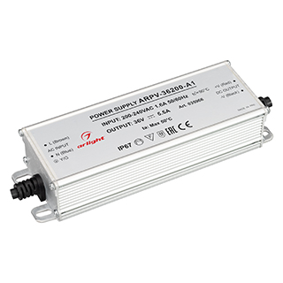 Блок питания ARPV-36200-A1 (36V, 5.55A, 200W) (Arlight, IP67 Металл, 3 года)