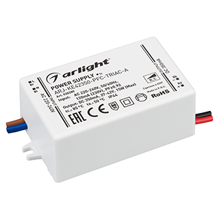 Блок питания ARJ-KE42350-PFC-TRIAC-A (15W, 350mA) (Arlight, IP44 Пластик, 5 лет)