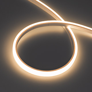 Лента герметичная WAVE-TOP-PU-A144-10x10mm 24V Warm3500 (5 W/m, IP68, 3m, wire x1) (Arlight, Вывод боковой, 3 года)