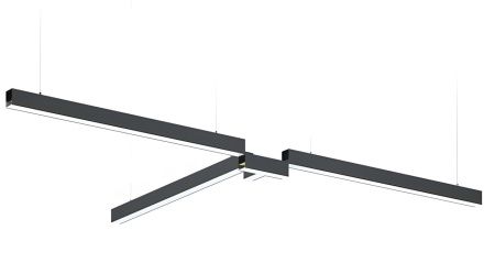 Соединитель светящийся для линейных светильников, Connektor "T"-образный, 4000К 12W, черный