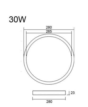 Светильник накладной, DW2260, LED 30W  4000К   IP44, белый, черный