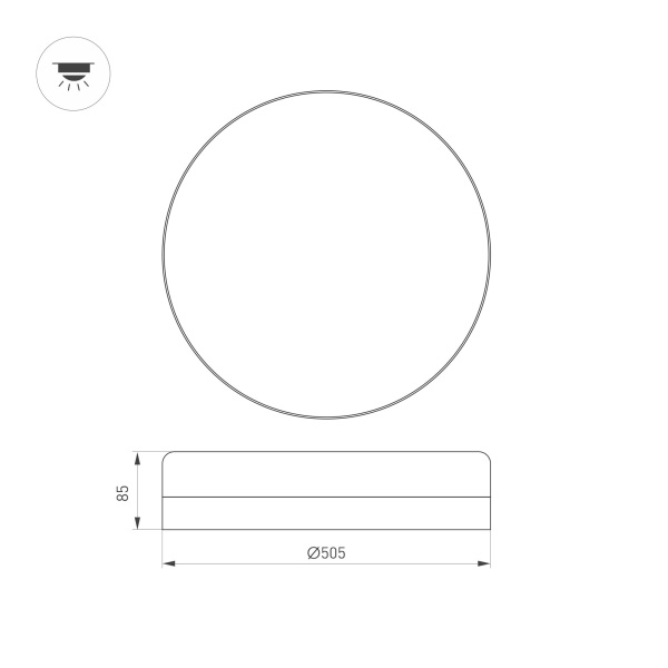 Светильник CL-SMURF-R500-50W Day4000-MIX (WH, 140 deg, 230V) (Arlight, IP40 Пластик, 3 года)