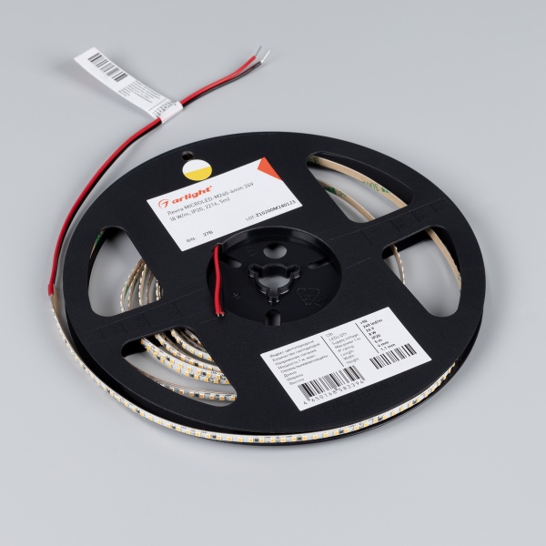 Лента MICROLED-M240-4mm 24V Warm2700 (8 W/m, IP20, 2216, 5m) (Arlight, 130 лм/Вт) Лента MICROLED-M240-4mm 24V Warm2700 (8 W/m, IP20, 2216, 5m) (Arlight, 130 лм/Вт)