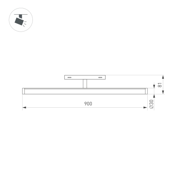 Светильник MAG-ORIENT-TUBE-TURN-L900-30W Day4000 (WH, 180 deg, 48V) (Arlight, IP20 Металл, 3 года)