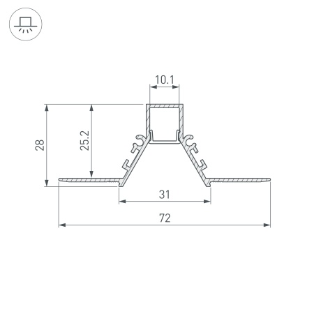 Профиль COMFORT10-V-FANTOM-2000 BLACK (Arlight, Алюминий) Профиль COMFORT10-V-FANTOM-2000 BLACK (Arlight, Алюминий)