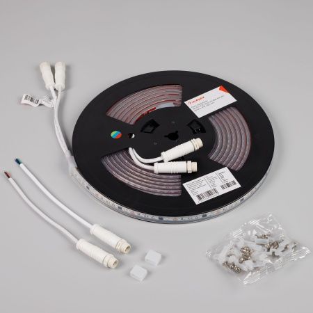 Лента герметичная SPI-PS-A120-12mm 24V RGB-PX6-BPT (23 W/m, IP67, 2835, 5m) (Arlight, бегущий огонь)