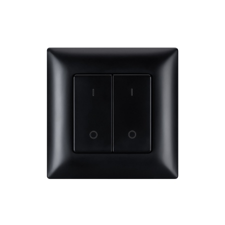 INTELLIGENT ARLIGHT Кнопочная панель SMART-RF-801-22-2G-DIM-SUF Black (3V, 2.4G) (IARL, IP20 Пластик, 5 лет)