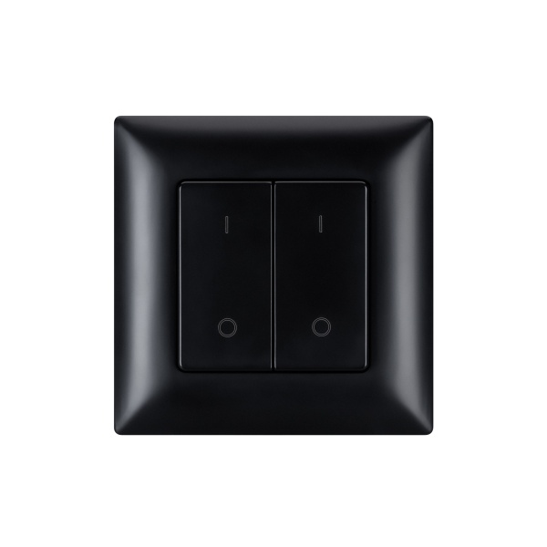 INTELLIGENT ARLIGHT Кнопочная панель SMART-RF-801-22-2G-DIM-SUF Black (3V, 2.4G) (IARL, IP20 Пластик, 5 лет)