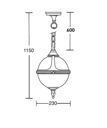 Подвесной светильник YAOHUA LUX, Черный, Классика, 88405 Bl
