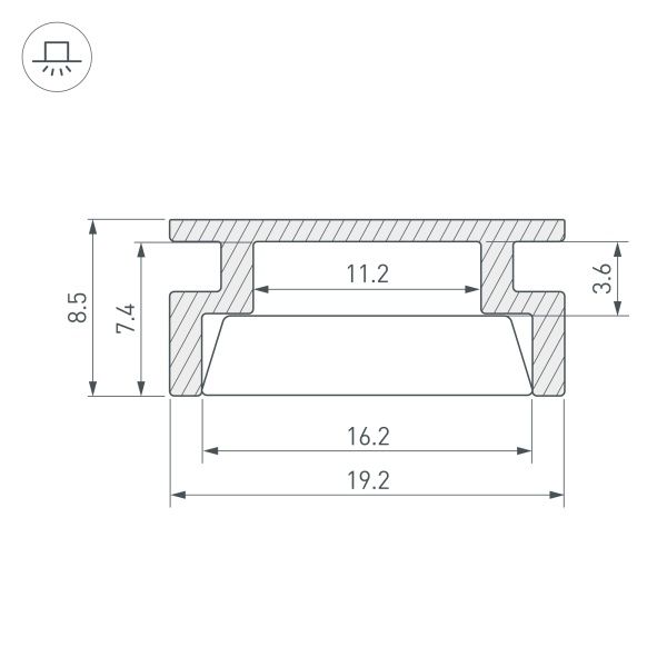 Профиль HR-2000 (Arlight, Алюминий)