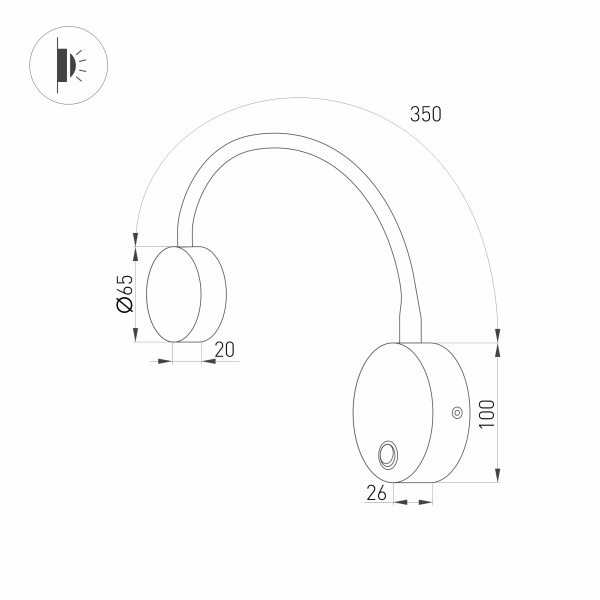 Светильник SP-SON-R90-3W Warm3000 (WH, 100 deg, 230V) (Arlight, IP20 Металл, 3 года)