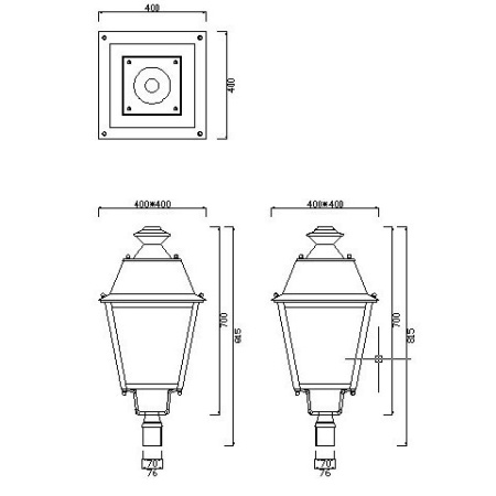 Уличный светодиодный фонарь на столб G7002 60W 4000K