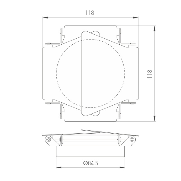 Шторки кашетирующие LGD-BARNDOORS-R85 (BK) (Arlight, Металл)