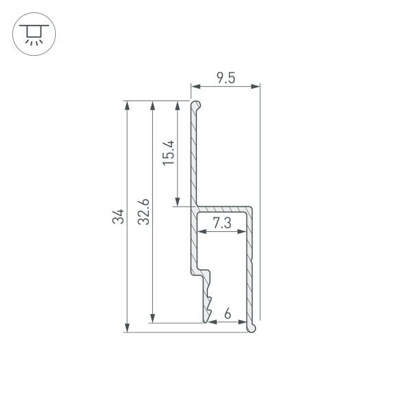 Профиль STRETCH-WALL-TECH-2000 (Arlight, Алюминий)