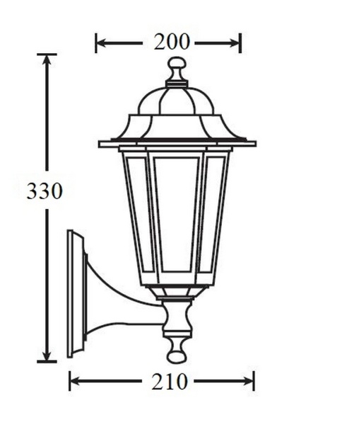 Настенный светильник YAOHUA LUX, Черный, Классика, 79801EM Bl