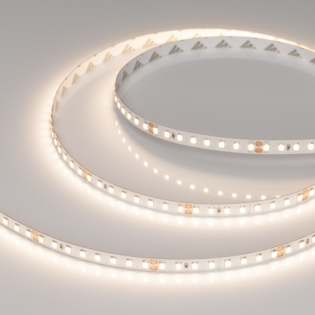Лента RT-A128-8mm 24V Warm3500 (10 W/m, IP20, 5m) (Arlight, высок.эфф.150 лм/Вт)