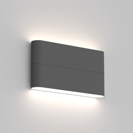 Светильник SP-WALL-FLAT-S170x90-2x6W Warm3000 (GR, 120 deg, 230V) (Arlight, IP54 Металл, 3 года)