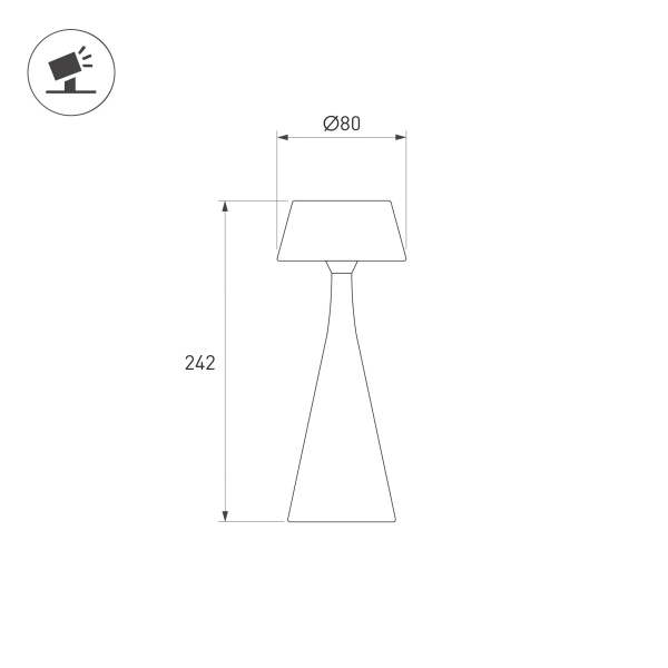 Светильник SP-TOMMY-TAB-2W Warm3000-MIX (WH, 154 deg) (Arlight, IP54 Металл, 2 года)