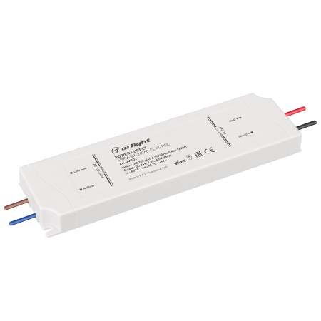 Блок питания ARPV-SP-24060-FLAT-PFC (24V, 2.5A, 60W) (Arlight, IP44 Пластик, 5 лет)