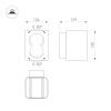 Светильник LGD-WALL-VARIO-S104x129-2x6W Day4000 (BK, 1-80 deg) (Arlight, IP54 Металл, 3 года)