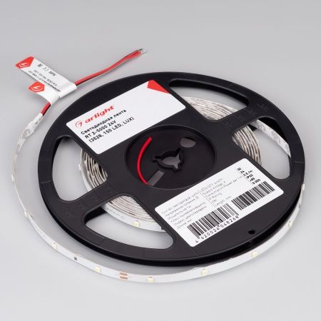 Лента RT 2-5000 24V Cool 8K 0.5x (3528, 150 LED, LUX) (Arlight, 2.9 Вт/м, IP20)