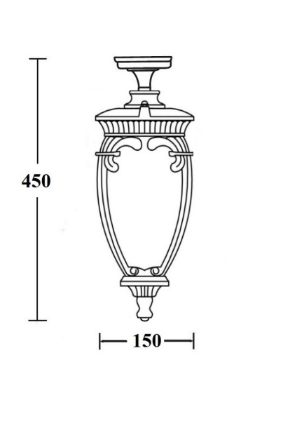 Потолочный светильник YAOHUA LUX, Черный с коричневой патиной, Классика, 86205A R