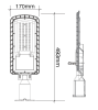 Светильник светодиодный консольный, LED 50W 6000К IP66, темно серый, G7203-1 Светильник светодиодный консольный, LED 50W 6000К IP66, темно серый, G7203-1