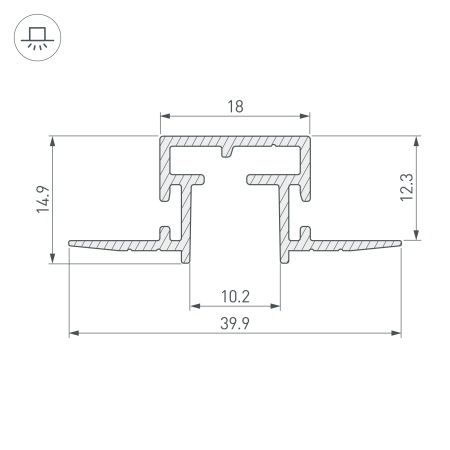 Профиль-держатель TEK-PIK-1010-2000 (Arlight, Алюминий)