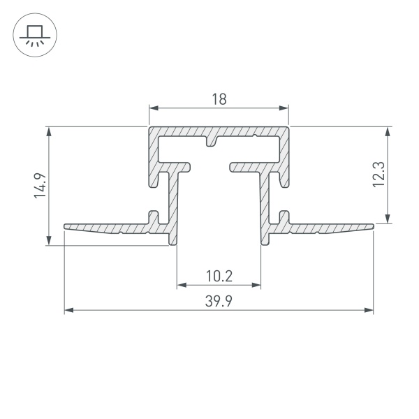 Профиль-держатель TEK-PIK-1010-2000 (Arlight, Алюминий)