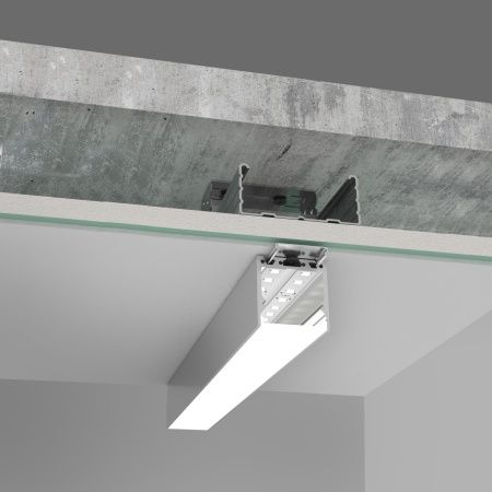 Профиль с экраном SL-LINE-3535-2500 ANOD+OPAL (Arlight, Алюминий)