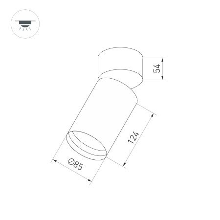 Корпус SP-POLO-SURFACE-FLAP-R85 (BK, 1-3, 350mA) (Arlight, IP20 Металл, 3 года)